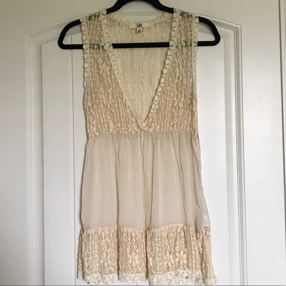 Cream Lace Boho Top